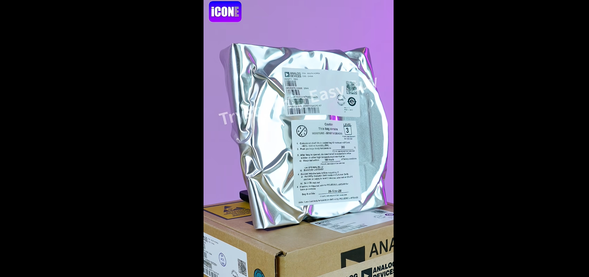 ADM7172ACPZ-R7 LDO Voltage Regulators, Unboxing of the electronic components. | ICONECIHP Website