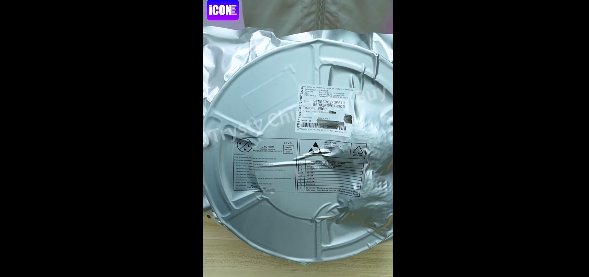 STM8S003F3P6TR 8-bit Microcontrollers - MCU, Unboxing of the electronic components|ICONECIHP Website