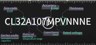Samsung Capacitor Naming Rules-CL32A107MPVNNNE